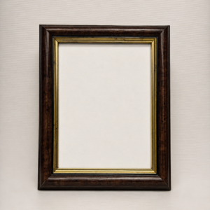 Dark Wood & Gold Frame