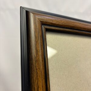Dark Brown Wood Picture Frame with Black Trim