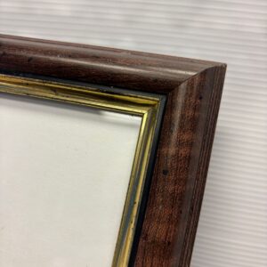Dark Brown Wood Photo Frame with Gold Inner Bead